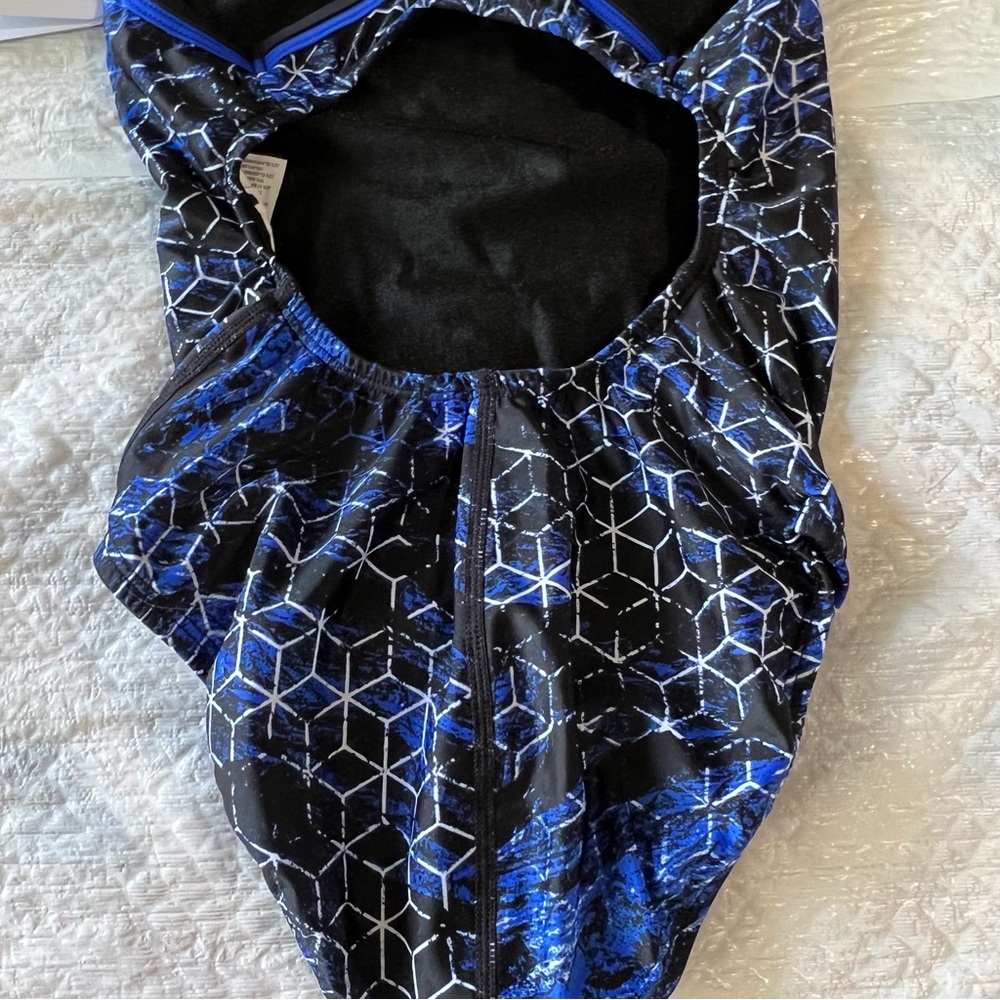 Dolfin women multi color competitive one piece swimwear recycled nylon Sz 28 - Picture 8 of 14